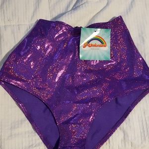 High waisted metallic underwear
